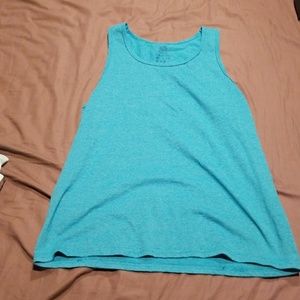 Bright blue tank top